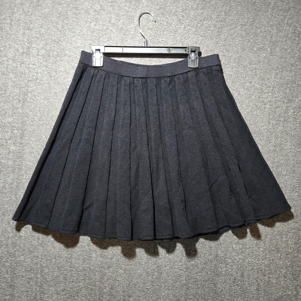 St John Collection Skirt Womens 8 Black Knit Pleated‎ Midi Made USA Classic